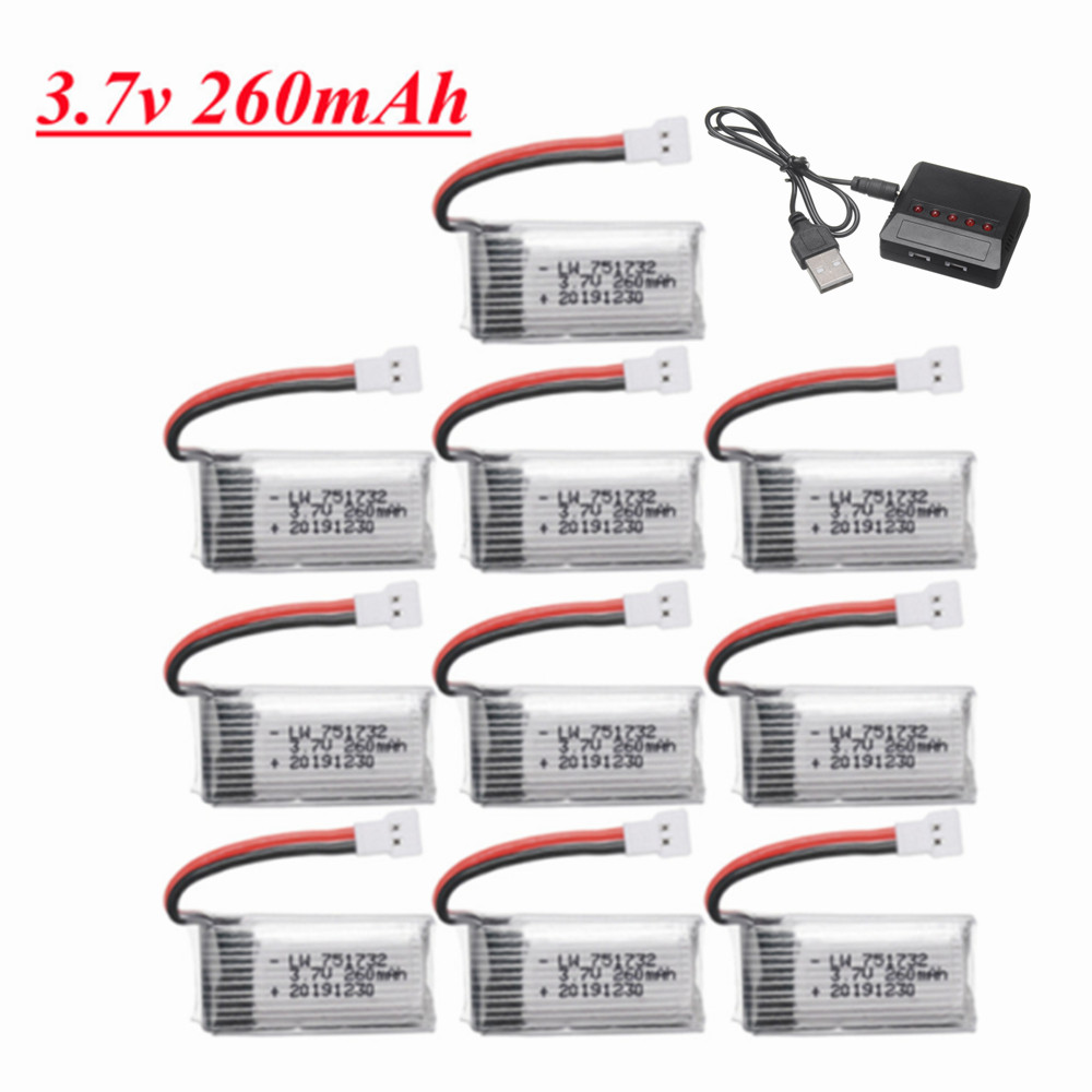 Bateria lipo h8 h36 3.7v 260ma - Eachine Drone E010 avaliação e preço